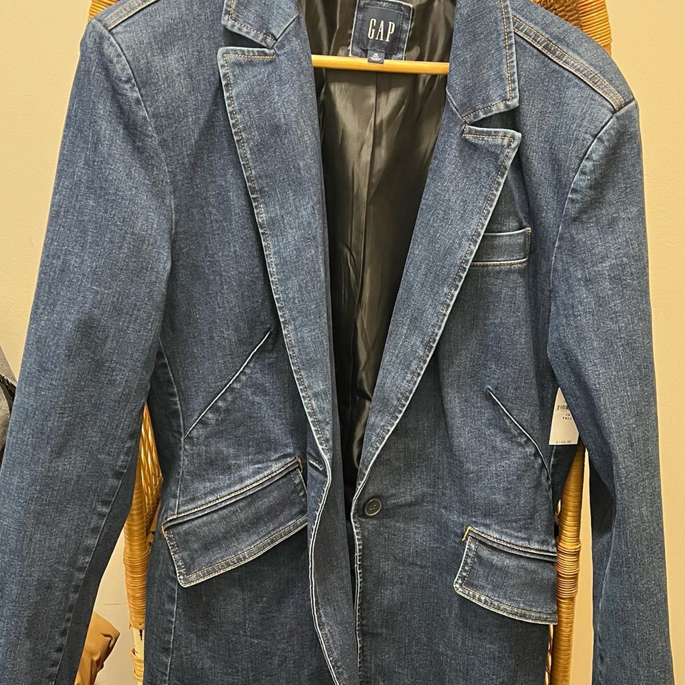 GAP Classic Blue Denim Blazer